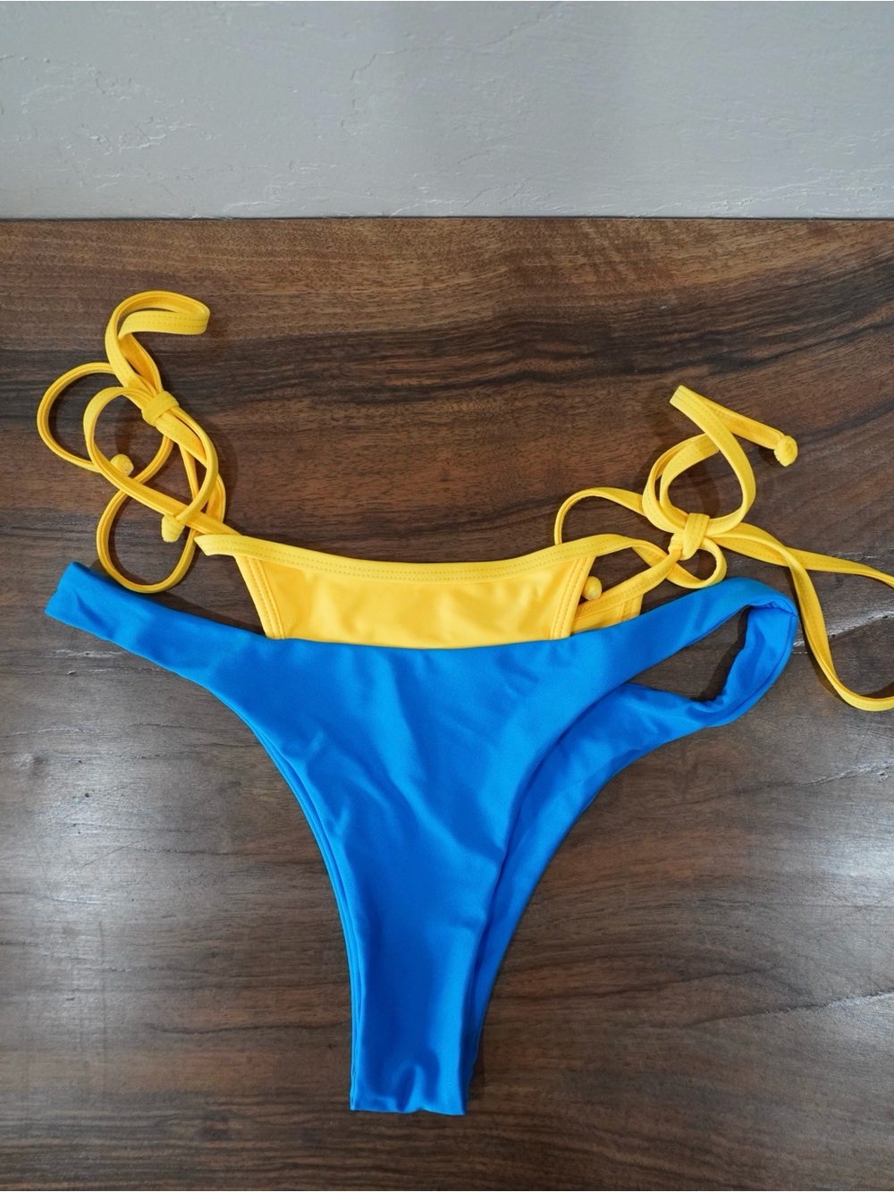 Strawberry Milk Mob Yellow and Blue Bikini Bottom